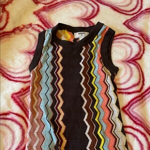 Missoni Multi-Color Zigzag Knit Tank